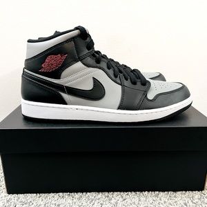 Nike Jordan 1 Mid Shadow Red Size 12 Deadstock Excellent Condition Worn Once